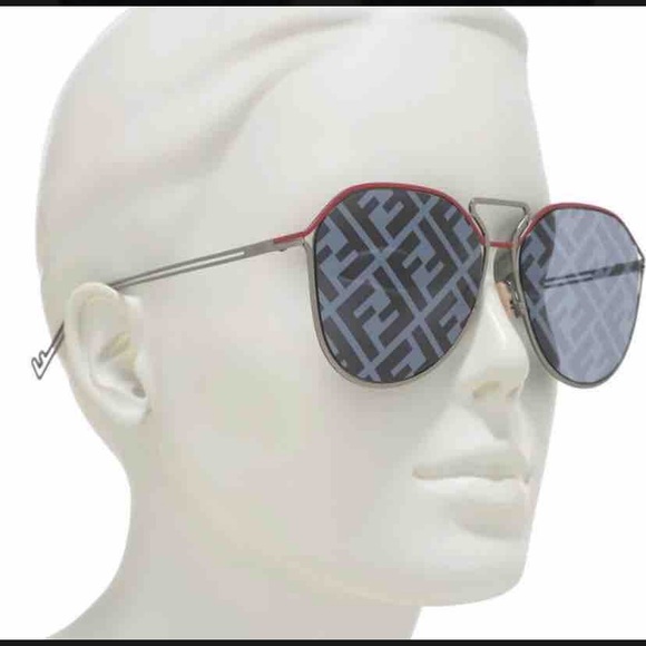 Fendi 60 aviator sunglasses - Picture 6 of 9